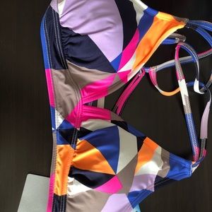 Athleta bikini bra in multicolored
